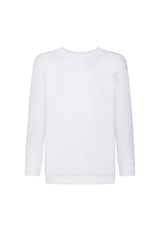 FRUIT OF THE LOOM - Bluza Dziecięca Classic Plain Setin. Kolor: biały. Sport: joga i pilates