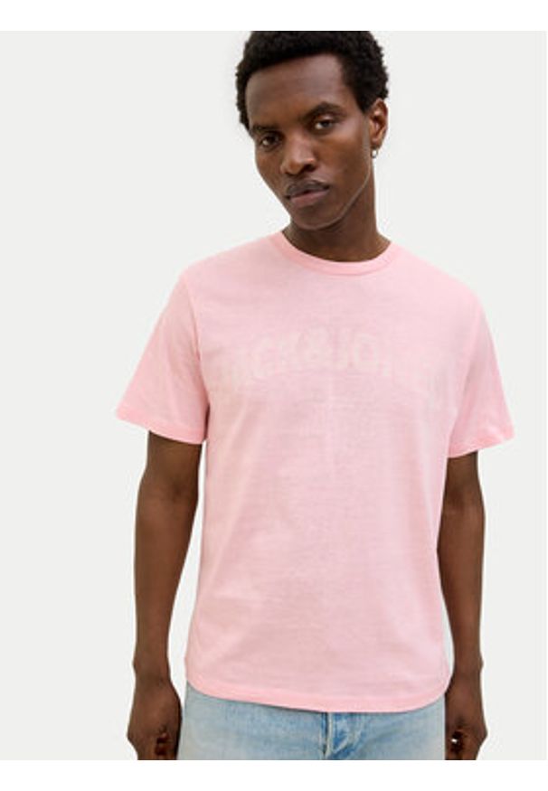 Jack & Jones - Jack&Jones T-Shirt Almeria 12276962 Różowy Regular Fit. Kolor: różowy. Materiał: bawełna
