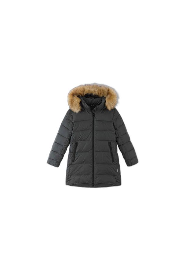 Dziewczęca kurtka narciarska Reima Lunta. Kolor: szary. Materiał: futro, puch. Sport: narciarstwo