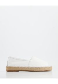 Venezia - BIAŁE ESPADRYLE C610 WHITE. Kolor: biały. Materiał: skóra, syntetyk. Obcas: na obcasie. Wysokość obcasa: średni #1