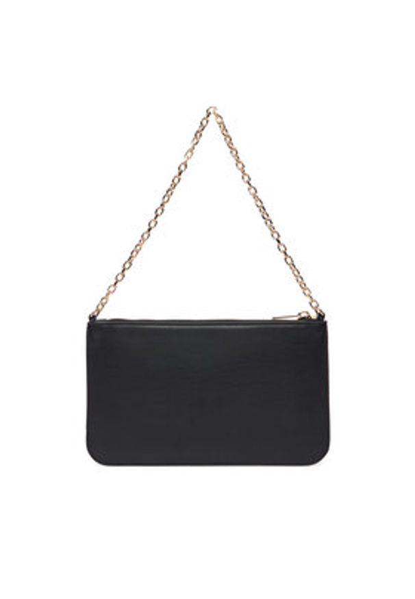 TOMMY HILFIGER - Tommy Hilfiger Torebka Th Icon Chain Shoulder Pouch AW0AW18298 Czarny. Kolor: czarny. Materiał: skórzane