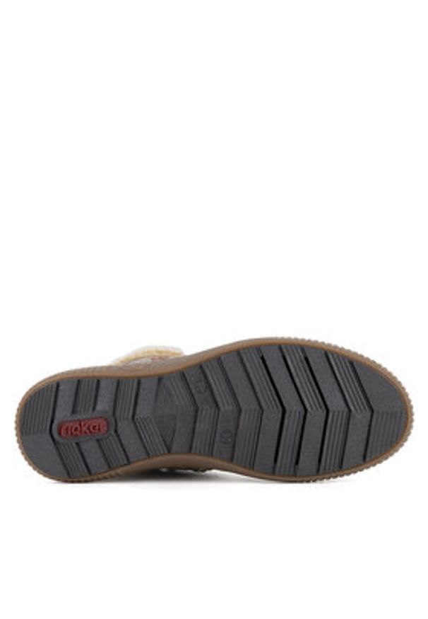 Rieker Botki Z6638-64 Beżowy. Kolor: beżowy. Materiał: materiał