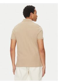 TOMMY HILFIGER - Tommy Hilfiger Polo Vertical MW0MW38951 Beżowy Regular Fit. Typ kołnierza: polo. Kolor: beżowy. Materiał: bawełna