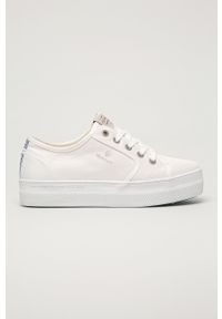 GANT - Gant Tenisówki damskie. Nosek buta: okrągły. Zapięcie: sznurówki. Kolor: biały. Materiał: guma #1