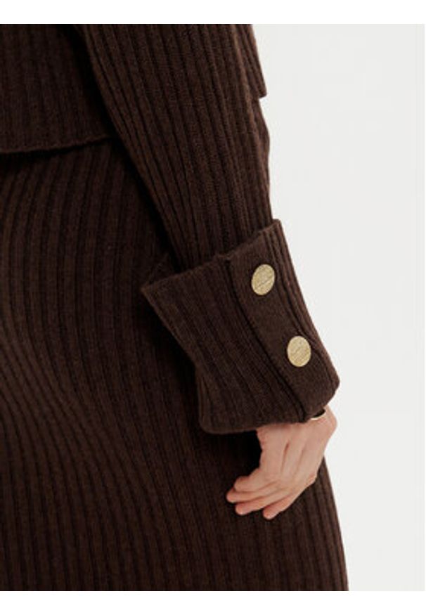 ViCOLO Golf 55016S Brązowy Regular Fit. Typ kołnierza: golf. Kolor: brązowy. Materiał: syntetyk