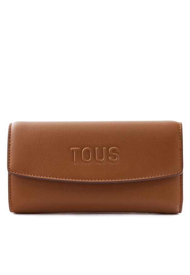 TOUS Duży Portfel Damski Pocket Tous Bloom 2002206343 Brązowy. Kolor: brązowy. Materiał: skóra