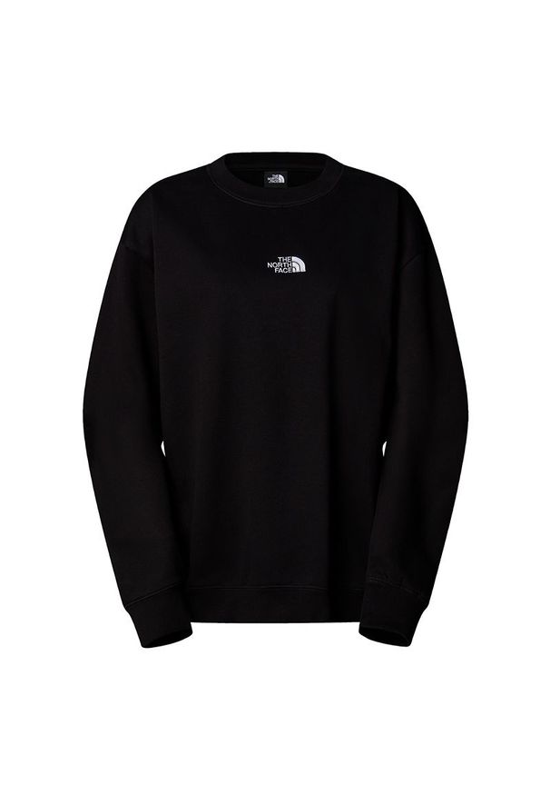 Bluza The North Face Essential Crew 0A89EPJK31 - czarna. Okazja: do domu. Kolor: czarny. Materiał: bawełna, poliester, dresówka. Sport: narciarstwo
