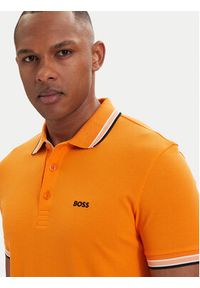 BOSS Polo Paddy 50469055 Pomarańczowy ciemny Regular Fit. Typ kołnierza: polo. Kolor: pomarańczowy. Materiał: bawełna #5