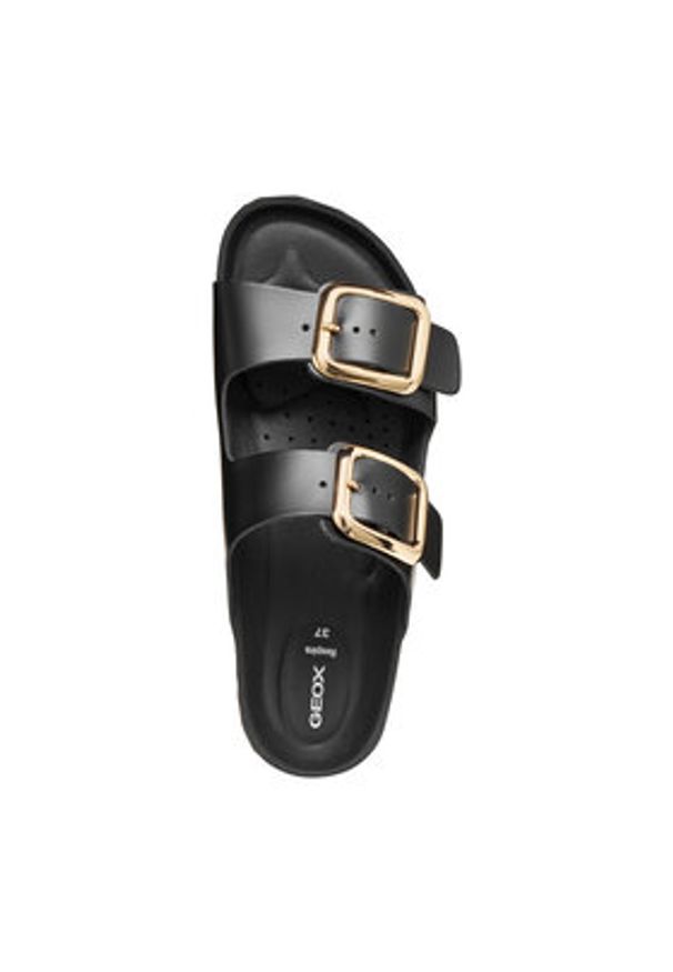 Geox Klapki D Brionia R D45Y3B 000T5 C9999 Czarny. Kolor: czarny. Materiał: skóra