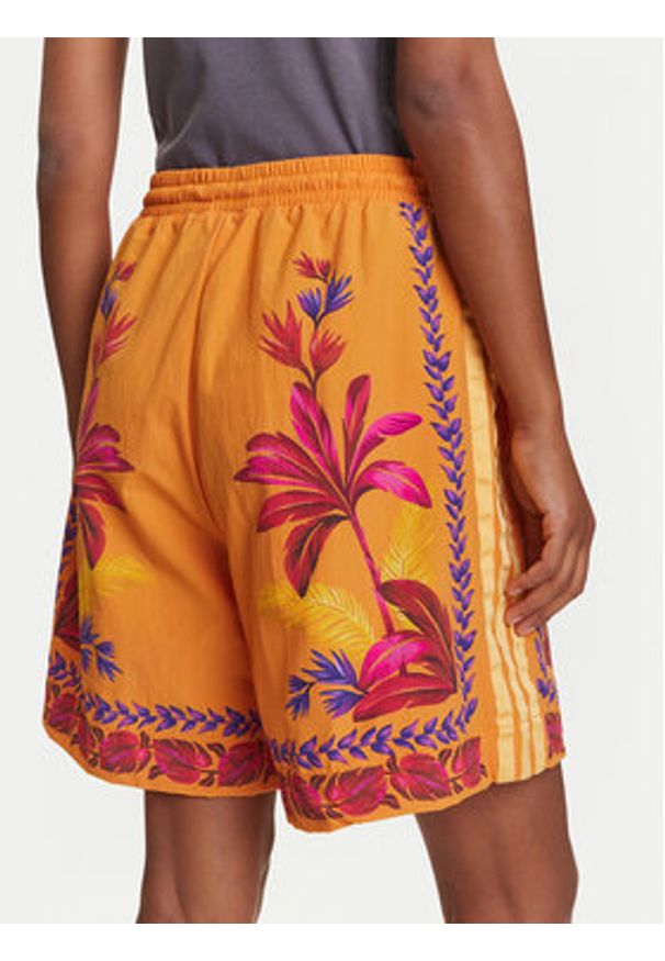 Adidas - adidas Szorty sportowe FARM JD6289 Pomarańczowy Loose Fit. Kolor: pomarańczowy. Materiał: syntetyk