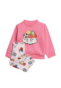 Adidas - Dres Seasonal Essentials Fun Kids. Okazja: na uczelnię. Kolor: biały, różowy, wielokolorowy. Materiał: dresówka. Styl: młodzieżowy #1