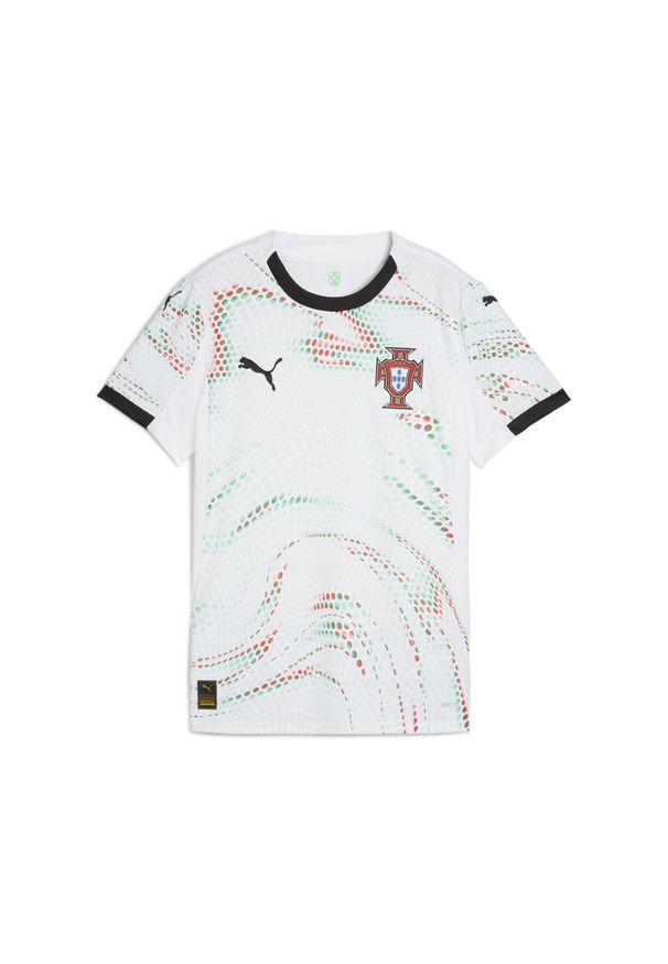 Puma - Damska koszulka wyjazdowa Portugalia 2025 PUMA White Black. Kolor: czarny, biały, wielokolorowy. Sport: piłka nożna
