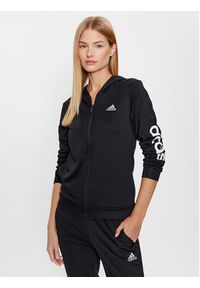 Adidas - adidas Dres Linear HZ2258 Czarny Regular Fit. Kolor: czarny. Materiał: syntetyk #4