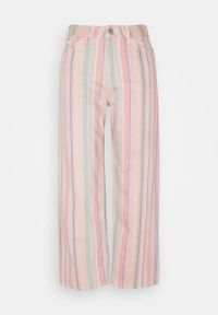 Lee - LEE WIDE LEG DAMSKIE SPODNIE MATERIAŁOWE RAINBOW STRIPE L30SSNSK. Materiał: materiał