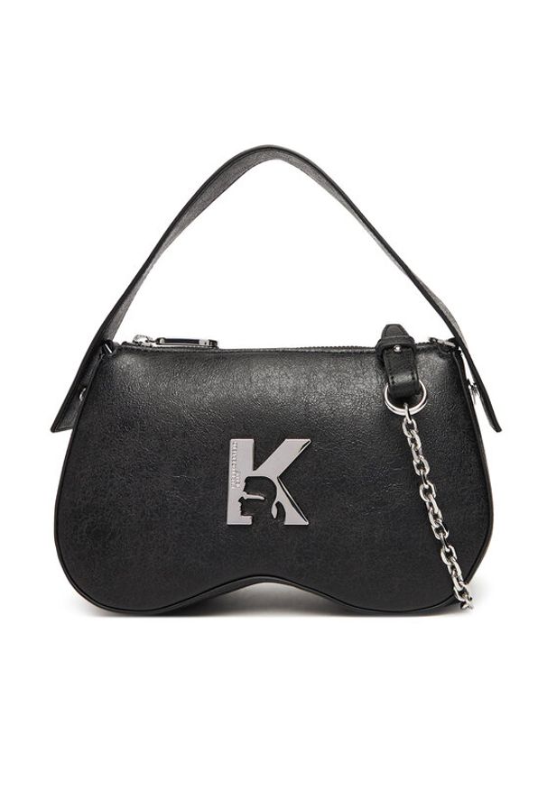 Karl Lagerfeld Jeans Torebka A3W30213 Czarny. Kolor: czarny. Materiał: skórzane