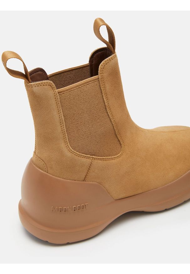 Sztyblety damskie Moon Boot LUNA CHELSEA SUEDE. Kolor: brązowy