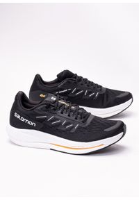 salomon - Buty do biegania męskie czarne Salomon Spectur. Okazja: na co dzień. Zapięcie: zamek. Kolor: czarny. Materiał: materiał, mesh. Wzór: geometria, ze splotem. Sport: narciarstwo, bieganie #1