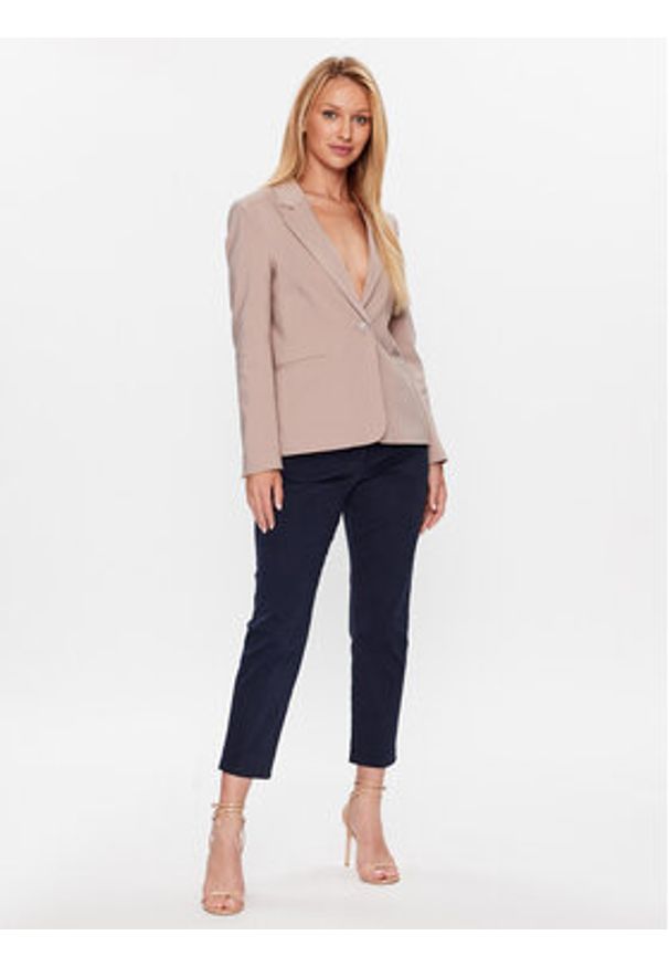 InWear Marynarka Zella 30108171 Beżowy Regular Fit. Kolor: beżowy. Materiał: bawełna, syntetyk