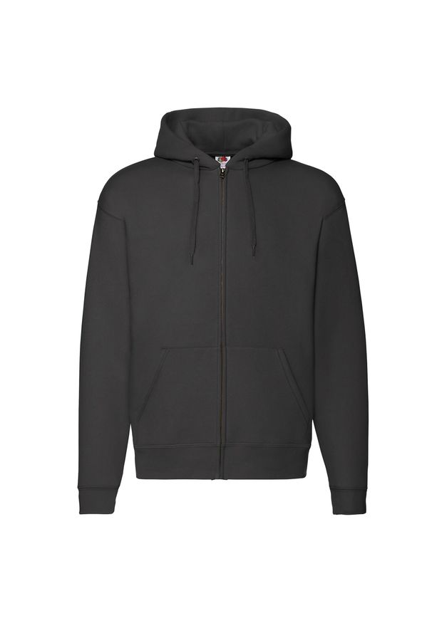 FRUIT OF THE LOOM - Kurtka Z Kapturem Premium Dla Dorosłych Unisex. Typ kołnierza: kaptur. Kolor: czarny