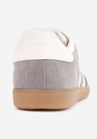 Born2be - Szare Sneakersy z Imitacji Zamszu na Płaskiej Podeszwie Memeriana. Kolor: szary. Materiał: zamsz. Szerokość cholewki: normalna. Obcas: na płaskiej podeszwie #6