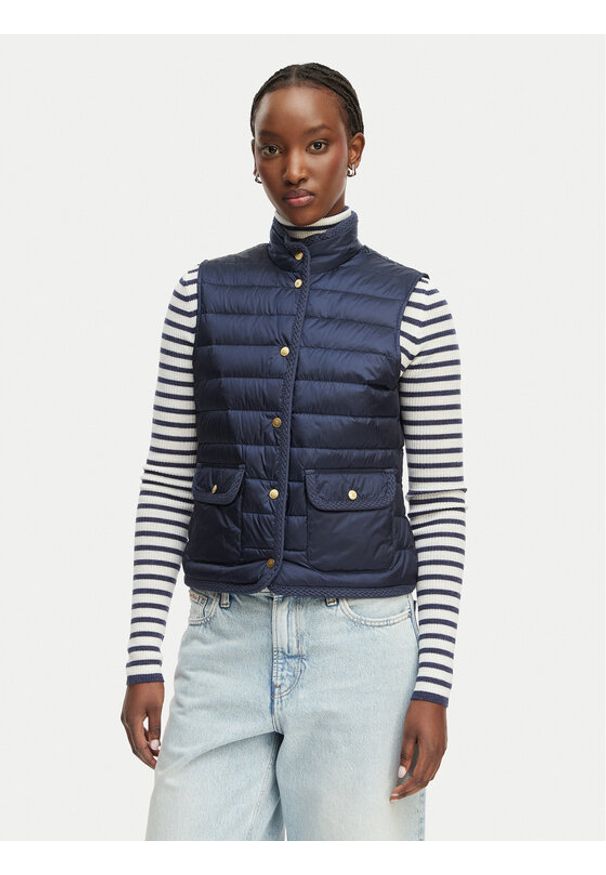 TOMMY HILFIGER - Tommy Hilfiger Bezrękawnik WW0WW49661 Granatowy Slim Fit. Kolor: niebieski. Materiał: syntetyk. Długość rękawa: bez rękawów