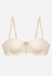 Renee - Jasnobeżowy Klasyczny Biustonosz Typu Balkonetka Doriesana. Kolor: beżowy. Materiał: jeans #3