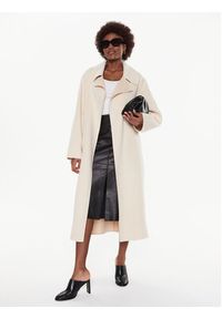 Calvin Klein Płaszcz wełniany K20K205006 Écru Oversize. Materiał: wełna #5