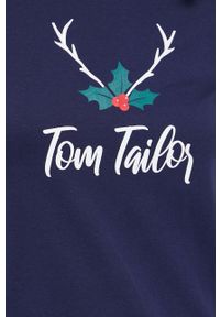 Tom Tailor Koszula nocna damska kolor granatowy bawełniana. Kolor: niebieski. Materiał: bawełna. Długość: długie. Wzór: nadruk