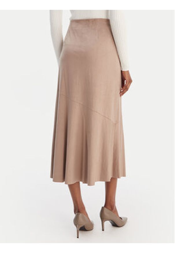 Guess Spódnica midi W6RD15 WJ472 Beżowy Regular Fit. Kolor: beżowy. Materiał: syntetyk