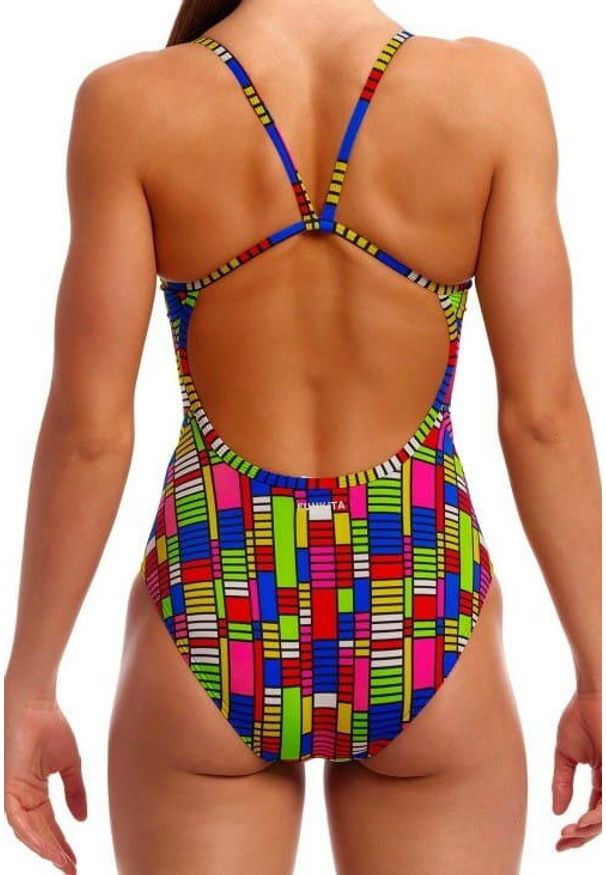 Strój do pływania FUNKITA The Climb - Single Strap. Kolor: wielokolorowy