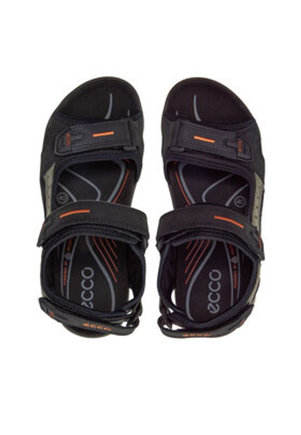 ecco - ECCO Sandały Yucatan Sandal Sanda 6956450034. Kolor: czarny. Materiał: skóra, nubuk