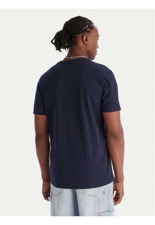 Kappa T-Shirt Authentic Nuria 341V2UW Granatowy Regular Fit. Kolor: niebieski. Materiał: bawełna