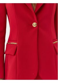 Elisabetta Franchi Marynarka GI-065-36E2-V500 Czerwony Regular Fit. Kolor: czerwony. Materiał: syntetyk