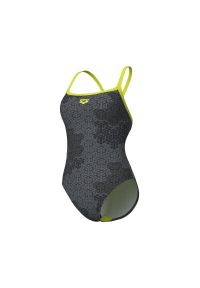 Strój kąpielowy damski jednoczęściowy sportowy na basen Arena Camo. Kolor: szary, wielokolorowy, zielony #1