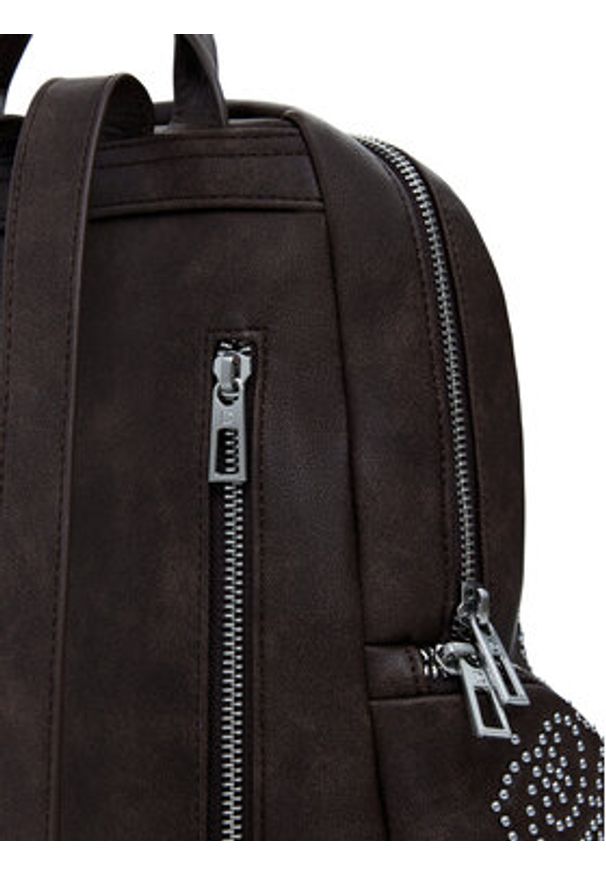 Desigual Plecak Poker Face Chest 25WAKP22 Brązowy. Kolor: brązowy. Materiał: skóra