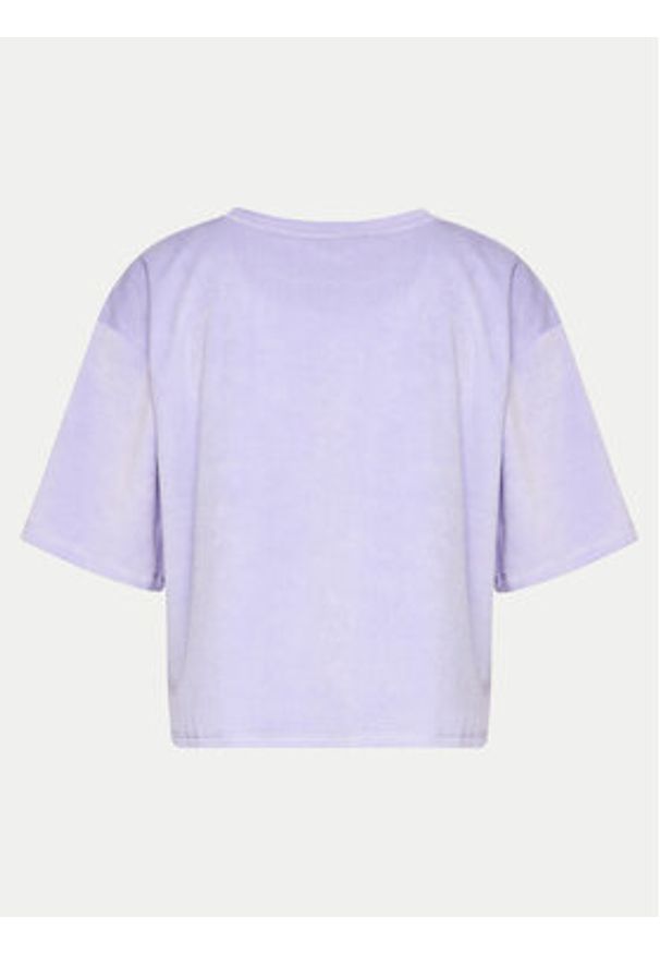 Hunkemöller Koszulka piżamowa Velours 205106 Fioletowy Relaxed Fit. Kolor: fioletowy. Materiał: bawełna