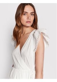 TwinSet - TWINSET Sukienka letnia 221TT2030 Biały Regular Fit. Kolor: biały. Materiał: bawełna. Sezon: lato #2