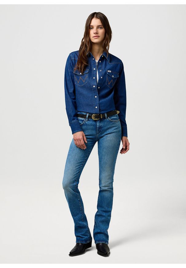 Wrangler - DAMSKIE SPODNIE WRANGLER BOOTCUT RUSTLER WASH 112373180