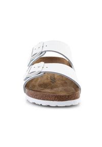 Klapki damskie Birkenstock Arizona. Kolor: biały. Materiał: skóra