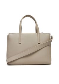 Calvin Klein Torebka Ck Must Medium Tote K60K612279 Beżowy. Kolor: beżowy. Materiał: skórzane