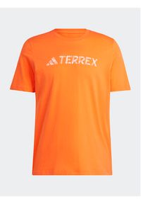 Adidas - adidas T-Shirt Terrex Classic Logo T-Shirt HY1694 Pomarańczowy Regular Fit. Kolor: pomarańczowy. Materiał: bawełna #4