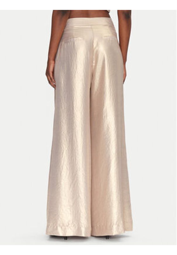 ACCESS FASHION Spodnie palazzo 53-5034-922 Złoty Wide Leg. Kolor: złoty. Materiał: syntetyk