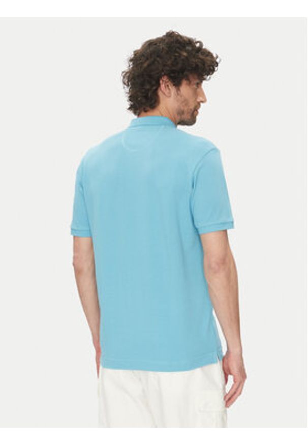La Martina Polo Tex BPMP01 PK031 Błękitny Regular Fit. Typ kołnierza: polo. Kolor: niebieski. Materiał: bawełna