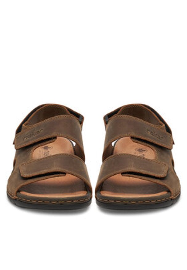 Rieker Sandały 25558-25 Brązowy. Kolor: brązowy. Materiał: skóra