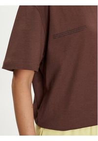 Pangaia T-Shirt 365 With C-Fiber Brązowy Regular Fit. Kolor: brązowy. Materiał: bawełna #4
