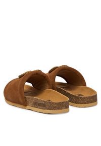 Love Moschino - LOVE MOSCHINO Klapki JA28363G0OIG5200 Brązowy. Kolor: brązowy. Materiał: zamsz, skóra #4