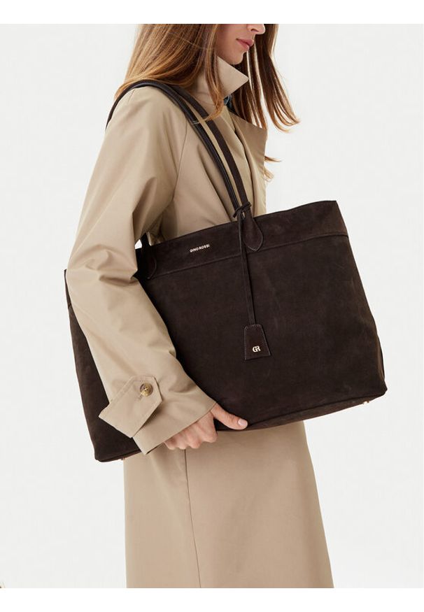 Gino Rossi Torebka EO-LOLA-LA513-114-1 Brązowy. Kolor: brązowy. Materiał: skórzane, zamszowe