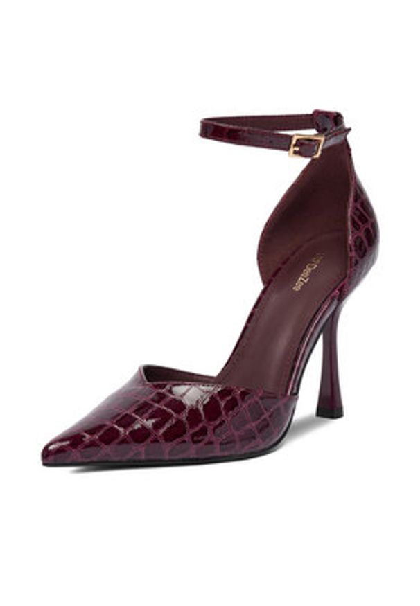 DeeZee Szpilki CEO-LS6049-10 Bordowy. Kolor: czerwony. Materiał: materiał. Obcas: na szpilce