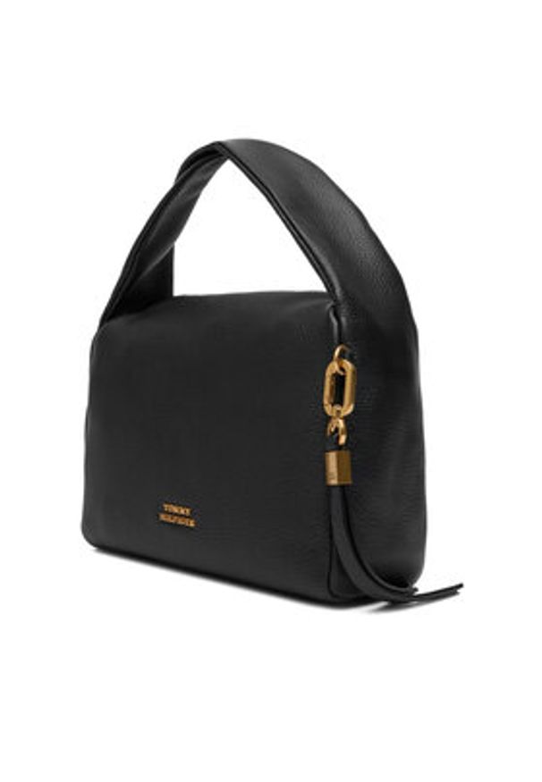 TOMMY HILFIGER - Tommy Hilfiger Torebka City Leather Mini Bag AW0AW18150 Czarny. Kolor: czarny. Materiał: skórzane