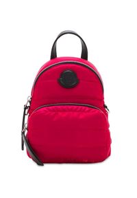 MONCLER - Czerwony plecak Kilia. Kolor: czerwony. Materiał: materiał. Wzór: aplikacja